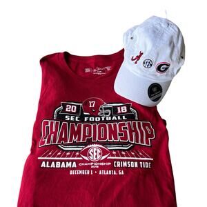 ALABAMA Crimson Tide Roll Tide 2018 SEC Champions Tee shirt hat bundle NWT sz 2X